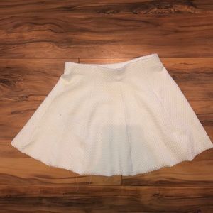 White Textured Skirt
